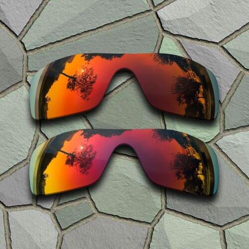 Red Orange&Violet Red Sunglasses Polarized Replacement Lenses for Oakley Batwolf