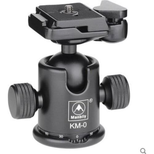 Manbily KM-0 Professional Tripod Head Aluminum Alloy Camera Ball Head Panoramic Head Sliding Rail Head Max Load Capacity 15kg