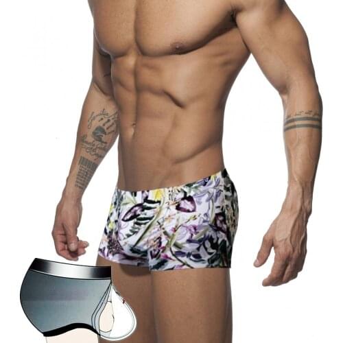 Swimming Shorts For Men Sexy Swimwear Low Waisr Swim Trunks Briefs Push Pad Swimsuits Quick Dry Surfing Beach Boxer Shorts Sunga