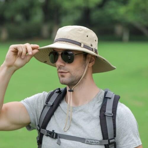 Outdoor Foldable Fishing Hat Summer Beach Sun Hats Anti-UV Breathable Male Sun Caps Hiking Camping Bucket Hat