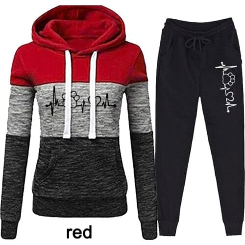 Spring Women Suit Hoodies Pants Long Sleeve Pullover Hoodie Jogging Sweatpants Sweatshirt And Trousers Tracksuit Two Piece Set