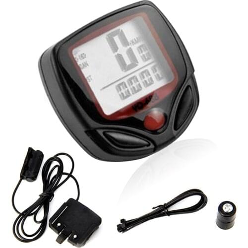 Waterproof 15 Function LCD Bike Bicycle Odometer Speedometer Cycling Speed Meter