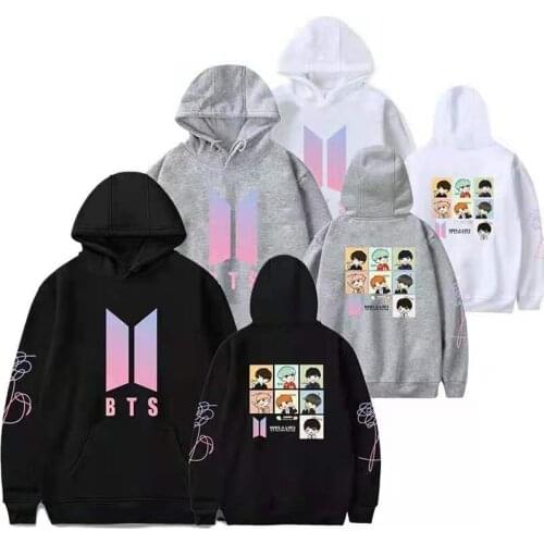 Famous Korean band love yourself JK spring and autumn boys and girls long sleeve childrens mens Sweatshirt Pullover Sweatshirt