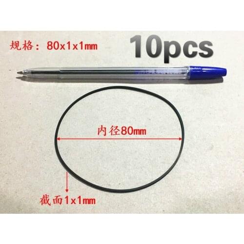 10pcs 80x1x1mm transmission drive belt for tape recorder / walkman / repeater / counter cassette deck