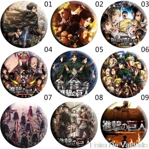 Anime Attack On Titan Brooch Girls Cosplay Badges Pin Jewelry Wholesale Dropshipping for Clothes Backpack Decoration