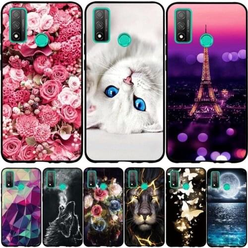 For Huawei P smart Psmart 2020 Case TPU Silicone Case For Huawei P smart 2020 Cover Roses Shell For Huawei P Smart 2020 Coque