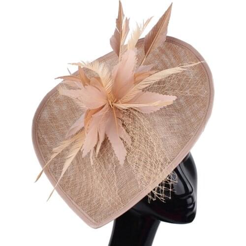 Ladies Fascinator Hats Hair Clip Fedora With Fancy Feathers Headdress Elegant Headwear Female Wedding Party Accessory Sombrero