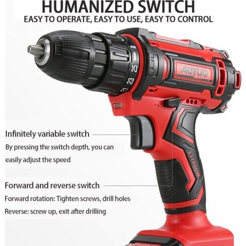 16.8V/12V Electric Screwdriver Cordless Electric Mini Drill Lithium-Ion Battery Operated Rechargeable Power Tools 2-Speed