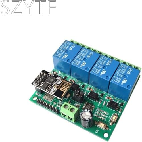 ESP8266 5V WiFi phone relay Things smart home remote control switch four APP