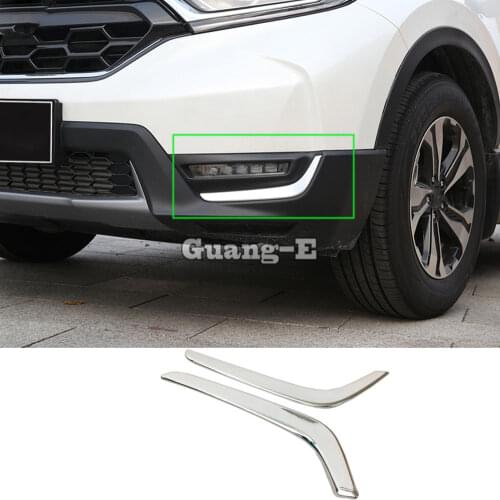 Hot Sale For Honda CRV CR-V 2017 2018 2019 2020 Car Cover ABS Chrome Head Front Fog Light Eyebrow Head Lamp Hood Guard Frame