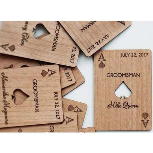 Customize Playing Cards Las Vegas Style Wooden Card save the date Wedding invitations Magnets bridal shower favors invitations