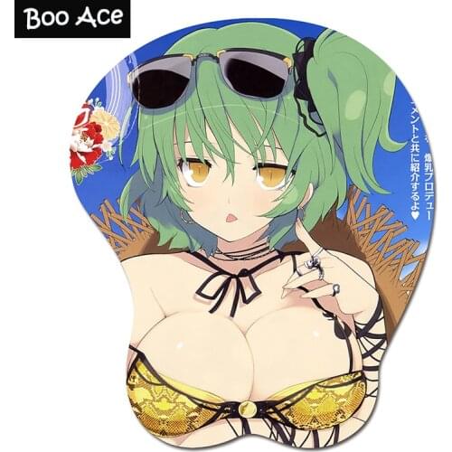 Senran Kagura - Hikage Anime 3D Mouse Pad Soft Boobs Gaming Mousepad with Wrist Rest Silicone gel filled 2way fabric