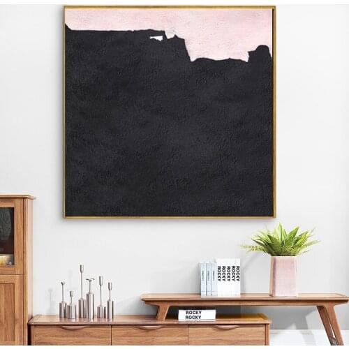 Mordern Minimalist Abstract Canvas Painting Black and White Poster Wall Art Decoration for Home Living Room Bedroom Office