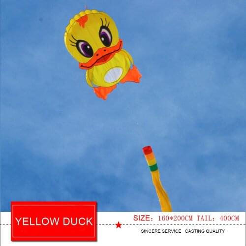 Soft Inflatable Small Duck Kite for Audlts Kids Children High Quality Single line Kites with tails
