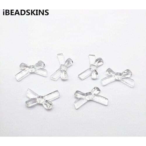 New arrival! 21x34mm 360pcs/lot Clear Bows-shape beads for Earrings parts,hand Made Earrings Findings Jewelry DIY