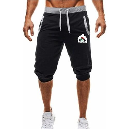 New Fitness jogging casual shorts Gyms clothes Black mens 3XL shorts 2020 fashion mens Sporting Thin 3/4 knee long shorts