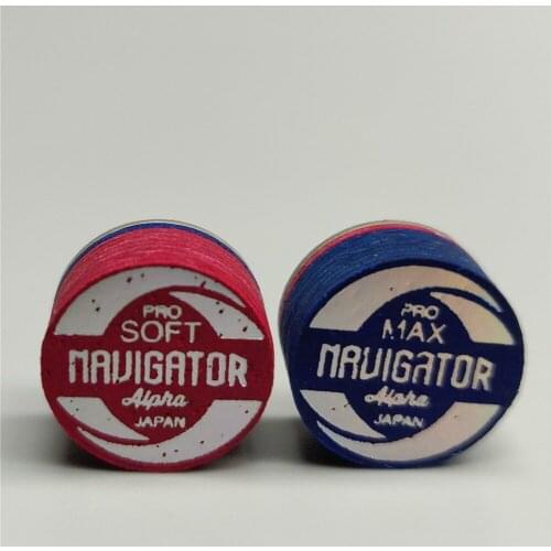 New Navigator Alpha Pro Tip 9 Layers Pigskin Leather Pool & Carom 14mm Cue Tips Billiard Cue Stick Tips Billiard Accessories