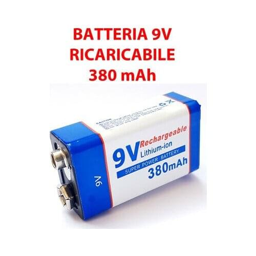 9 V 380MAH rechargeable NIMH Battery 1 video cameras 9 VOLT gl 99 S0446 sent from Italy
