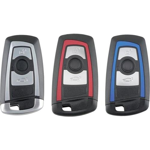 Portable 3-Button Key Fob Case Uncut Blank Blade Car Remote Key Fob Replacement Housing Case Shell for BMW 550i GT X3 535i 528i