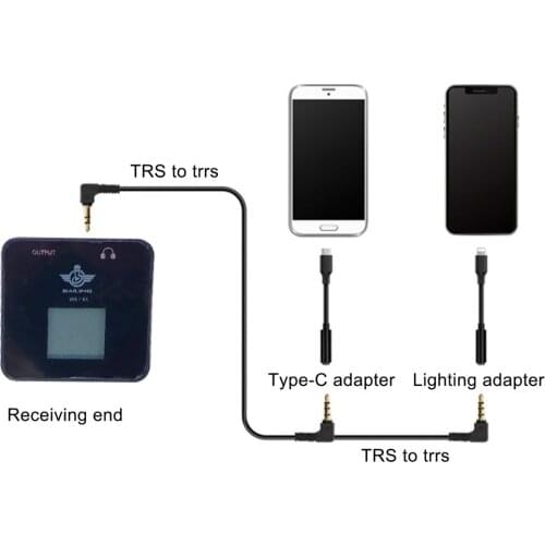 Portable Size FM40 UHF Wireless Microphone Transmitter Receiver Kit Lapel Lav Video Mic For Smartphone DSLR Camera