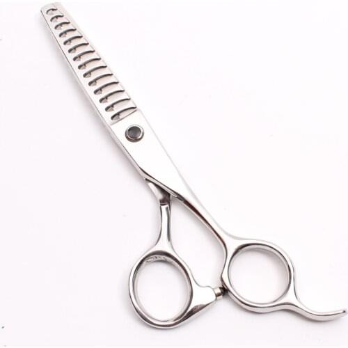 6'' Customized Logo Japan 440C Professional Human Hair Thinning Scissors Hairdressing Shears 14 Teeth 40% Thinning Rate C2004