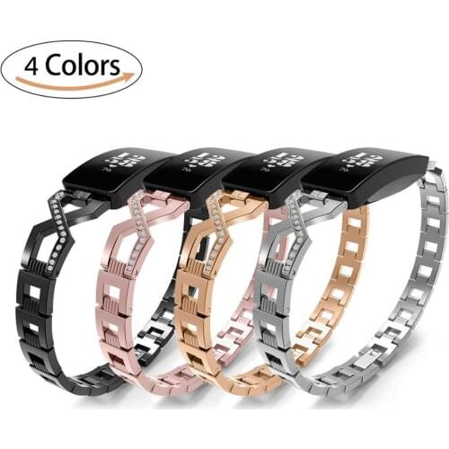 Women Replacement Metal Strap Wrist Band for Fitbit Inspire/Inspire HR New Fashion Rhinestone Watchband for Fitbit Inspire HR