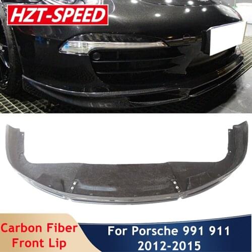 V-Version Carbon Fiber Front Lip Modified Shovel Bumper Diffuser Chin For Porsche 911 Carrera 991 991.1 991.2 GT3 2012-2015