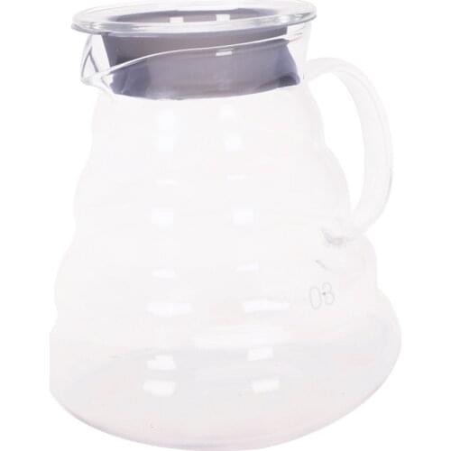 V60 Pour Over Glass Range Coffee Server Carafe Drip Coffee Pot Coffee Kettle Brewer Barista Percolator Clear