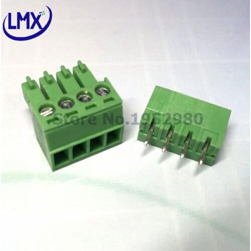 20 Set 3.5MM PCB Pluggable Terminal Block Connectors 2/3/4/5/6/7/8/9/10P Straight Pin KF15EDG-3.5 Copper Green RoHS