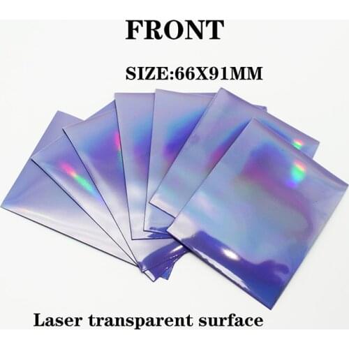 200 PCS/LOT Rainbow Laser Purple Cards Sleeves,Foil Cards Protector Shield Magic Holographic Cover Trading Cards PKM/YGO Sleeves