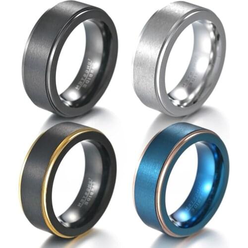 2020 Fashion Simple Mens Brushed Sand Surface Real Tungsten Steel Ring Wedding Engagement Anniversary Jewelry Exquisite Gift