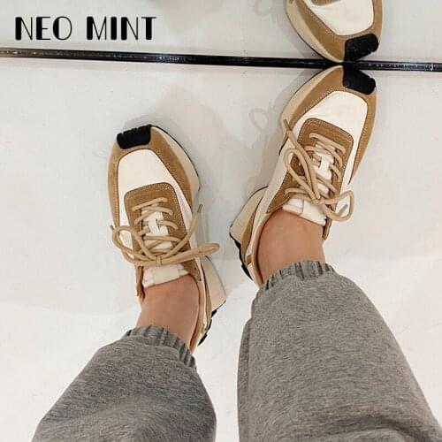 2021 Designer Brand Fashion Women Sneakers Chunky Style Sports Training Shoes Thick Leather Tenis Flat Platform Shoes Women
