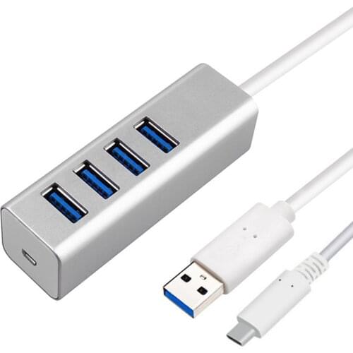 USB C HUB Type C Aluminum USB 3.0 HUB Splitter For Macbook Pro Air Accessories USB-C 3.1 Multiple 4 Port USB HUB C