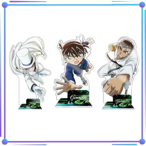 Anime Detective Conan Kudou Shinichi Haibara Ai Acrylic Figure Stand Display Model Plate Desktop Decor Cosplay Birthday Gifts