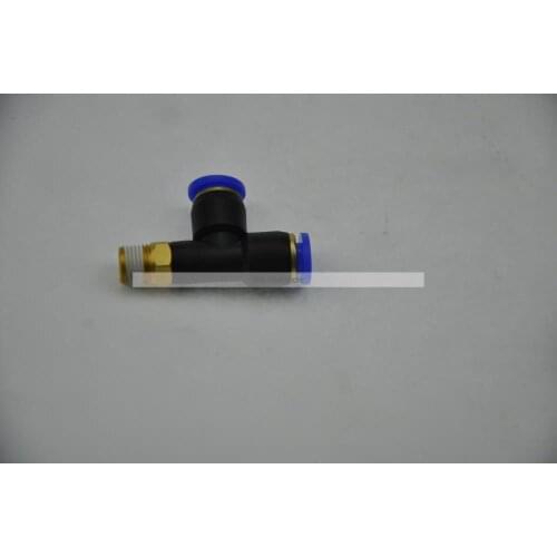 Quick Push In Male Run T Fittings 1/8'' BSPT to OD 6MM TEE union SNS pneumatic parts connector