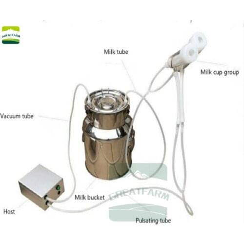 Cow 10L/15L Electric Milking Machine Stainless Steel Bucket Farm Pasture Stainless Steel Bucket Vacuum pulsation SHEEP