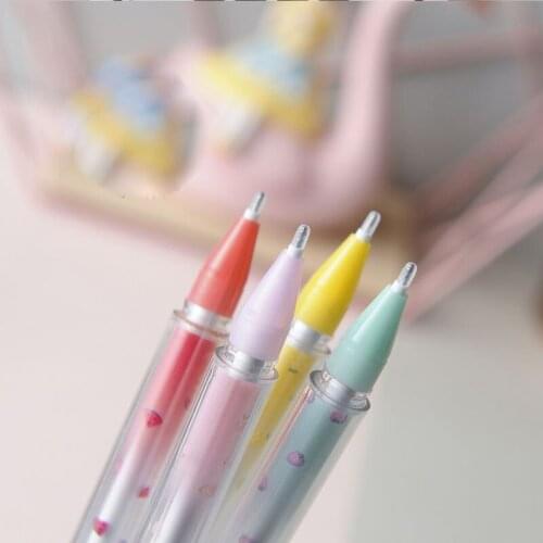 2X Fruits Strawberry Gradient Gel Pen Rollerball Pen School Supply Student Stationery 0.5mm