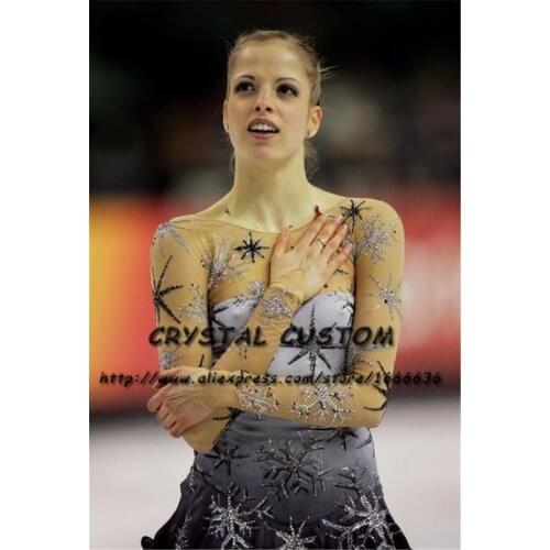 Custom Figure Skating Dresses Graceful New Brand Girls Ice Skating Dresses For Competition DR4300