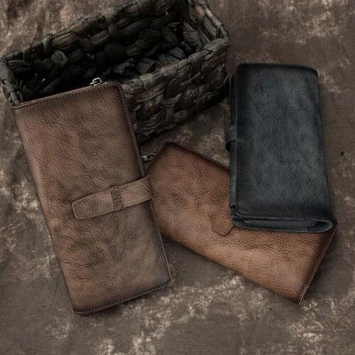 Quality Business Phone Wallet Luxury Brand Big Capacity Coin Purse Smart Long Zipper Wristlet Male Wallet Men Clutch Bag