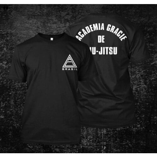Tops Summer Cool Funny T-Shirt Academy Gracie Jiu Jitsu Brasil - Custom Mens T-shirt Tee Summer