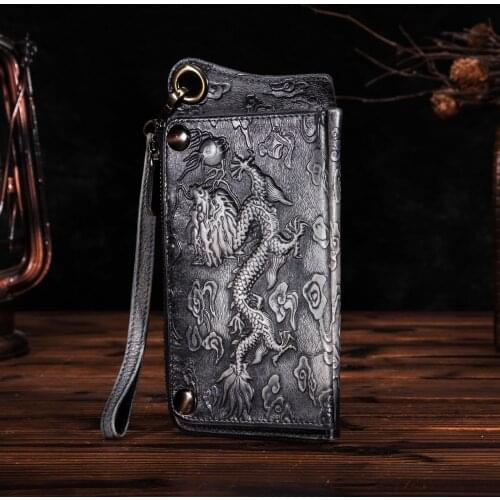 Unisex Genuine Quality leather Fashion Brand Chain Checkbook Zipper Around Organizer Wallet Purse Design Clutch Handbag ck001bd