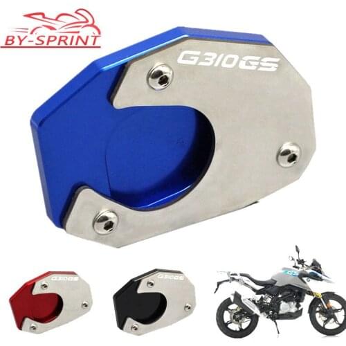Motorcycle CNC G310R G310GS Kickstand Side Stand Enlarge Extension Pad Stand Enlarger For BMW G310 GS G310 R 2017 2018 2019