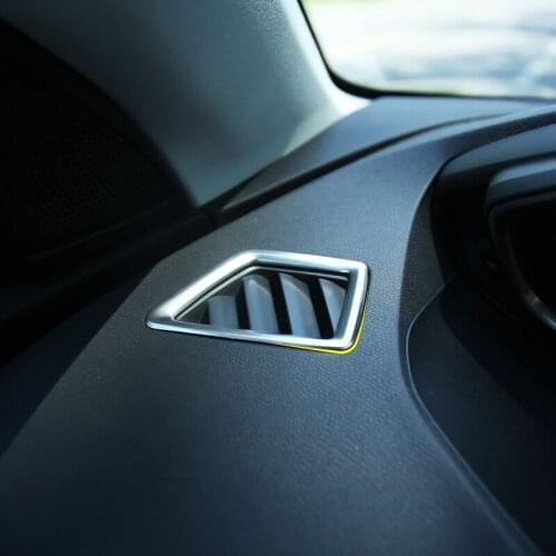 My Good Car 2Pcs Stainless Steel Car Styling Instrument Panel Vent Outlet Frame For Peugeot 4008 2017 2018 car Accessories