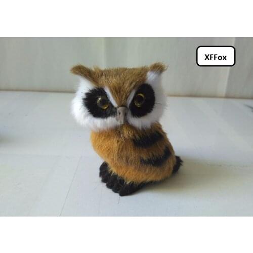 New simulation brown owl model polyethylene&fur real life right owl doll gift about 10cm xf1010