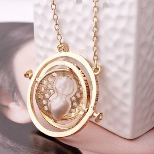 Wholesale 5 Pcs/lot Fashion Time Turner Hourglass Trendy Pendant Necklaces Jewelry Men Women Alloy Chain Choker Necklace Gifts