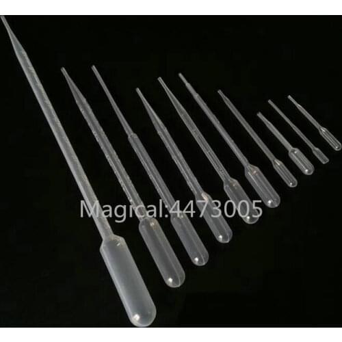 100pcs 0.2ML/0.5ML/1ML/2ML/3ML Transfer Pipettes Disposable Professional Plastic Pasteur Pipette Dropper Polyethylene Tools