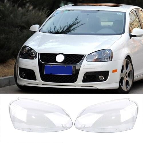 Hot Auto Car Headlight For VW Golf MK5 Lenses Replacement Left & Right Headlamp Protective Shell Cover For GOLF 5 MK5 2005-2009