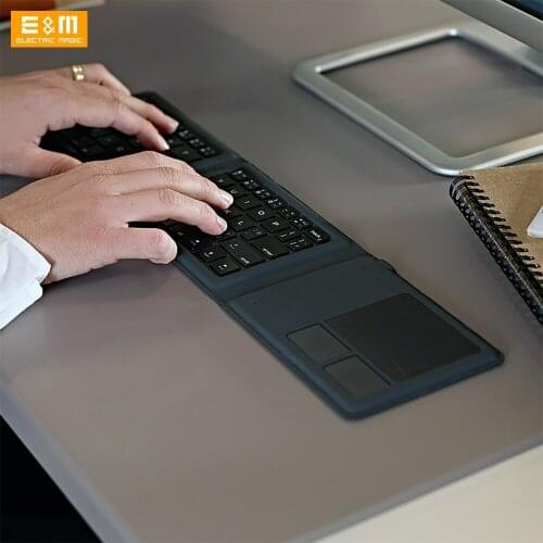 Fold Wireless Portable Bluetooth Foldable Keyboard With Touch Panel Mobile Phone Tablet General Quick Office SpeedText Pro