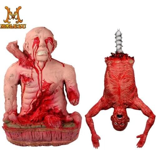 Molezu Halloween Crawling Corpses Realistic Latex Masks Masquerade Horror Prop Festival Decoration Props