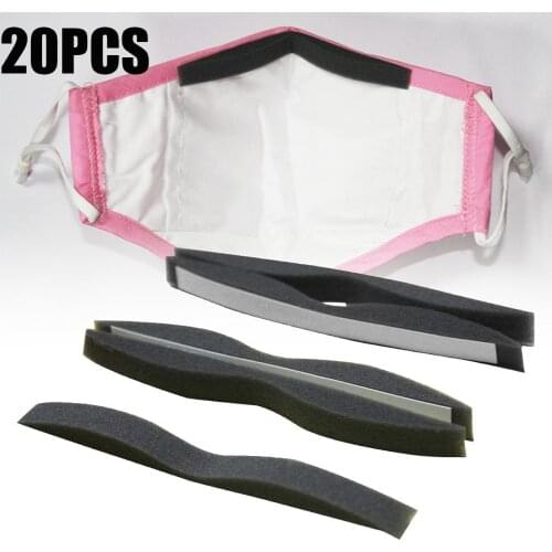 20/10pcs DIY Self-adhesive Sponge Nose Bridge Pads Strip For Masks Comfortable Seal Mask Accessory Decrease Eye Glass Fog New